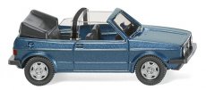 VW Golf I Cabriolet. Oceanblå metallic. 1979