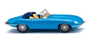 Jaguar E-type Roadster. Blå.