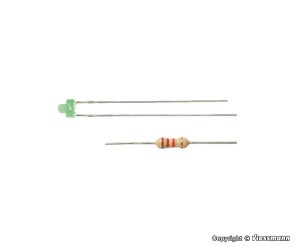 LED Grön Ø 1,8 mm. 3-p.