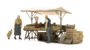 Marknadsstånd med Grönsaker.