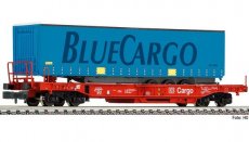 Containervagn Blue Cargo N-skala