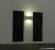 Vägglampa, modern 2 LEDs varmvit.