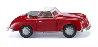 Porsche 356. Cabriolet. Röd.