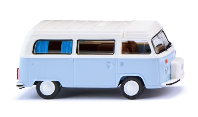 VW T2b Campingbuss. Ljusblå/vit.