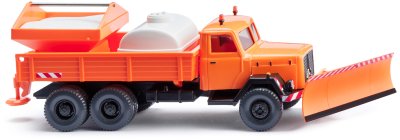 Kommunal vinterservice - flakbil (Magirus)