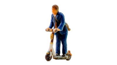 Man på Elscooter.