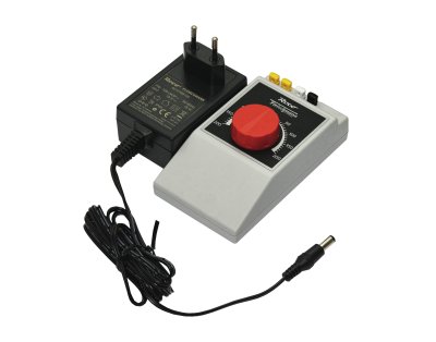 Train controller and plug-in power supply.