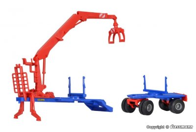 Pole trailer with dolly.