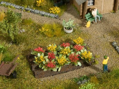 Trädgårdsland med blommor Skala: H0