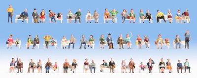 Mega Economy Figures Set. 60 sittande figurer.