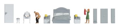 Figurset tema "Sovrum".