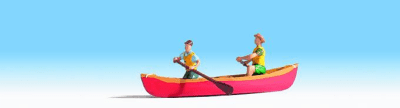 Kanot med 2 figurer.