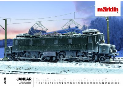 Väggkalender 2025 Märklin/Trix.