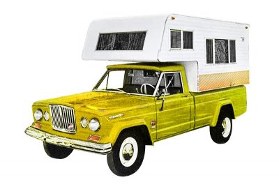 Jeep Gladiator Camper. Gul.