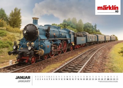 Väggkalender 2024 Märklin/Trix.