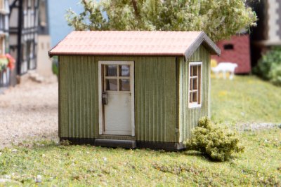 Trädgårdsskjul.