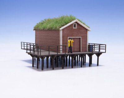 Brygga till båthus