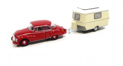Auto Union 1000 med Eriba-Husvagn.