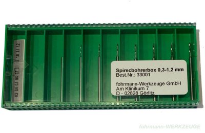 Handborr-set. 0,30 - 1,20 mm.