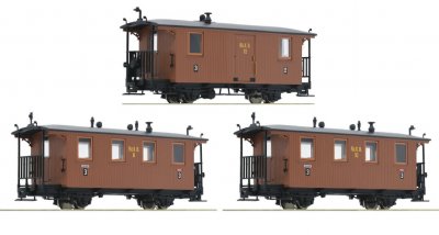 3 personvagnar H0e RüKB