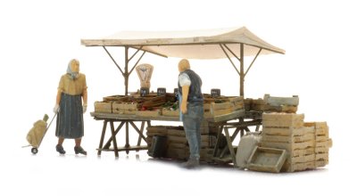 Marknadsstånd med Grönsaker.