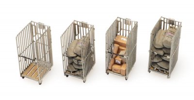 Rullvagnar för posttjänst. 4 st.