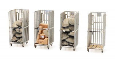 Rullvagnar för posttjänst. 4 st.