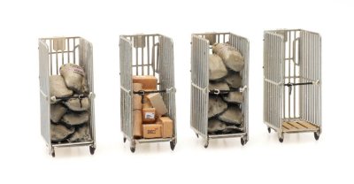 Rullvagnar för posttjänst. 4 st.