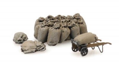 Jutesäckar & kärra