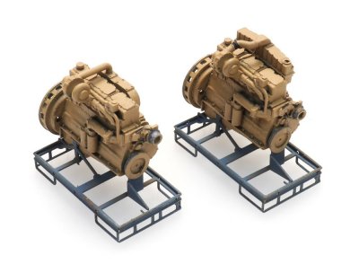 Dieselmotor på lastpall. 2 st.