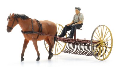 Höräfsa med häst & figur.