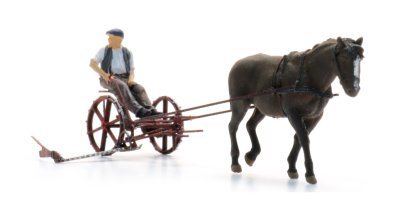 Slåtterbalk med häst & figur
