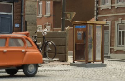 Telefonkiosk.