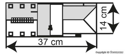 Lagerhus med silo.