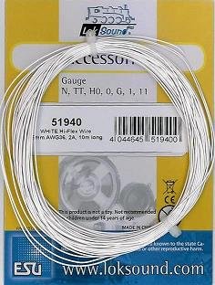 Supertunn kabel Vit. 0,5 mm diameter