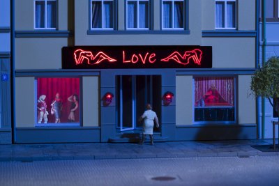 LED-belysning. "Love".