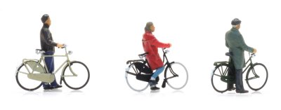 Väntande cyklister.