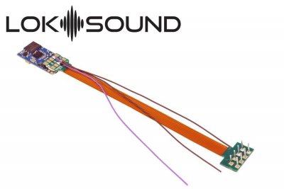 LokSound 5 micro DCC/MM/SX/M4 blank decoder, 8-pin NEM652, with Speaker 11x15mm, gauge: N, TT, H0