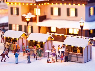 3 st Julmarknadsstånd