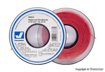 Röd kabel 0,14 mm². 25 meter.