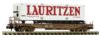 Flakvagn med semitrailer