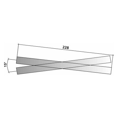 Korsning 15°, 228mm