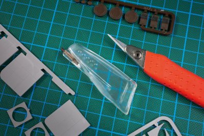 Hobbykniv med utbytbara blad.