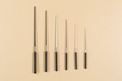 Nålfilar. 6 st. 0,6-2,0 mm.