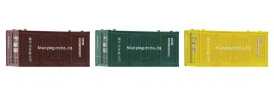 3-pack 20' Container. N-skala!