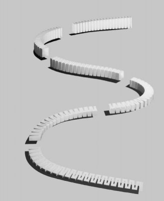 Uppfartsramp med 3% stigning Total längd: 365,7 cm.